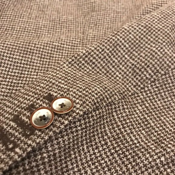 MASSIMO DUTTI Slim Fit Houndstooth Wool Blazer - Picture 6 of 9